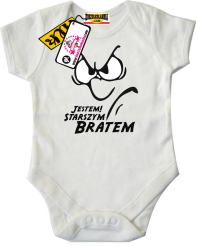 Jestem starszym bratem - body dziecięce z nadrukiem, kod: SZDZ00208B