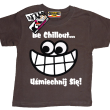 uśmiechnij się tshirt dla dziecka - brązowy