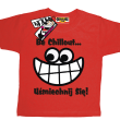 uśmiechnij się tshirt dla dziecka - czerwony