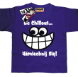 uśmiechnij się tshirt dla dziecka - fioletowy