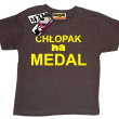 Chłopak na medal świetna koszulka dla syna - brązowa