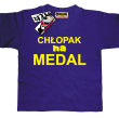 Chłopak na medal świetna koszulka dla syna - fioletowa