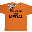 Chłopak na medal świetna koszulka dla syna - pomarańczowa