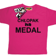 Chłopak na medal świetna koszulka dla syna - różowa