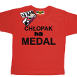 Chłopak na medal świetna koszulka dla syna - czerwona