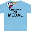 Chłopak na medal świetna koszulka dla syna - błękitna