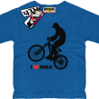 I love Bike świetna dziecięca koszulka - blue