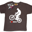 I love Bike świetna dziecięca koszulka - brown