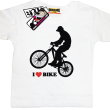 I love Bike świetna dziecięca koszulka - white