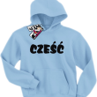 Cześć super bluza dziecięca z kapturem - sky blue