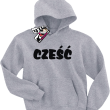 Cześć super bluza dziecięca z kapturem - ash