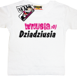 Wnusia dziadziusia niepowtarzalna koszulka dziecięca - biała