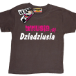 Wnusia dziadziusia niepowtarzalna koszulka dziecięca - brązowa