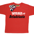 Wnusia dziadziusia niepowtarzalna koszulka dziecięca - czerwona