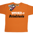 Wnusia dziadziusia niepowtarzalna koszulka dziecięca - pomarańczowa