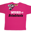 Wnusia dziadziusia niepowtarzalna koszulka dziecięca - różowa
