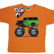 Monster green car koszulka dla chłopczyka - orange