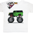 Monster green car koszulka dla chłopczyka - white