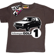 Volkswagen golf1 wyjątkowy tshirt dziecięcy - brązowy