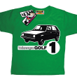Volkswagen golf1 wyjątkowy tshirt dziecięcy - zielony