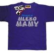 Powered by mleko mamy zabawny dziecięcy tshirt - fioletowy