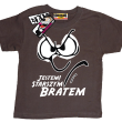 Jestem starszym bratem super tshirt dziecięcy - brown