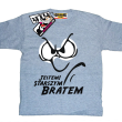 Jestem starszym bratem super tshirt dziecięcy - ash