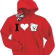 I love Misia świetna bluza dziecięca - red