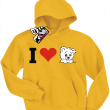 I love Misia świetna bluza dziecięca - yellow