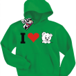 I love Misia świetna bluza dziecięca - green