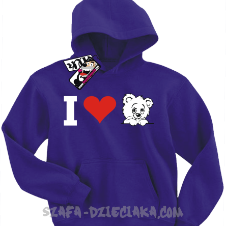 I love Misia świetna bluza dziecięca - purple