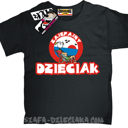 Zajefajny dzieciak świetna koszulka dla dziecka - czarny