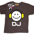 dj dziecięcy tshirt - brown