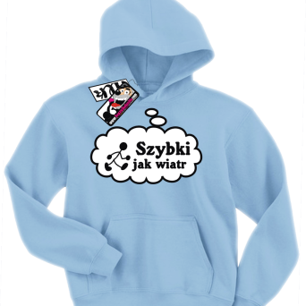 Szybki jak wiatr - dziecięca bluza z kapturem, kod: SZDZ00182S