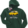 Mały Fiat 126p odlotowa bluza dziecięca - butelkowy