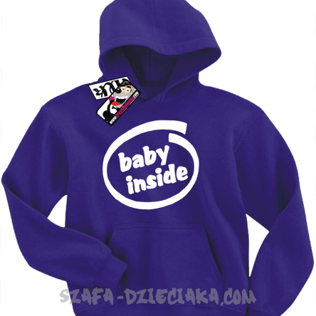Baby inside świetna dziecięca bluza - fioletowy