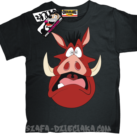 Pumba scream koszulka dla dziecka - czarny