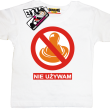 nie używam smoczka koszulka dla dziecka - biała