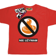 nie używam smoczka koszulka dla dziecka - czerwona