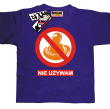 nie używam smoczka koszulka dla dziecka - fioletowa