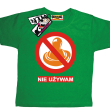 nie używam smoczka koszulka dla dziecka - zielona