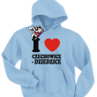 I love Czechowice-Dziedzice - bluza dziecięca z nadrukiem - błękitny