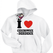 I love Czechowice-Dziedzice - bluza dziecięca z nadrukiem - biały
