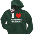 I love Czechowice-Dziedzice - bluza dziecięca z nadrukiem - butelkowy