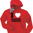 I love Czechowice-Dziedzice - bluza dziecięca z nadrukiem - czerwony