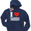 I love Czechowice-Dziedzice - bluza dziecięca z nadrukiem - granatowy
