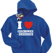 I love Czechowice-Dziedzice - bluza dziecięca z nadrukiem - niebieski