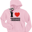 I love Czechowice-Dziedzice - bluza dziecięca z nadrukiem - różowy