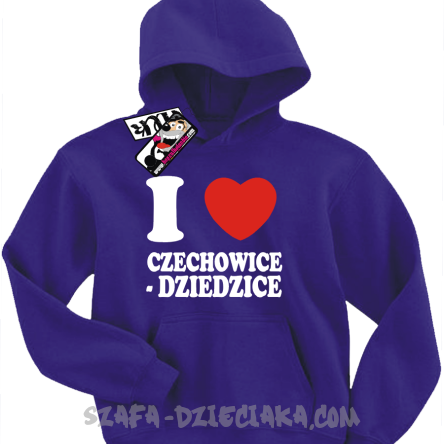 I love Czechowice-Dziedzice - bluza dziecięca z nadrukiem - fioletowy