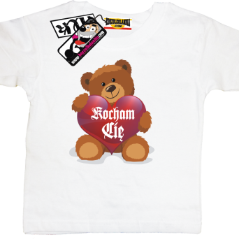 Miś z serduszkiem kocham Cię - super koszulka dziecięca, kod: SZDZ00198K